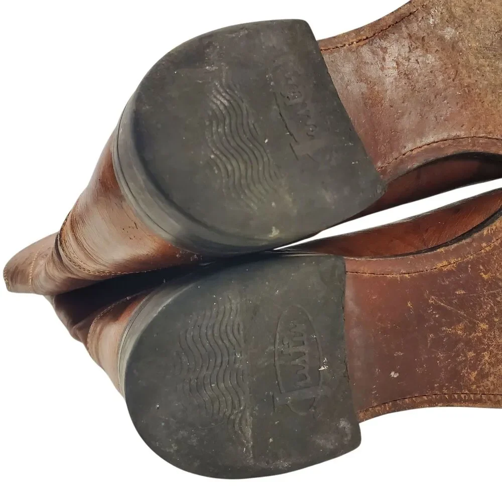 JUSTIN Boots DEERLITE Mens Size 11 Brown Leather Western Cowboy Rodeo 3163